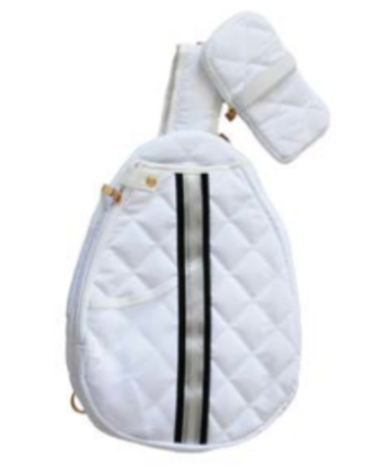 Jillian Quilted Sling - White