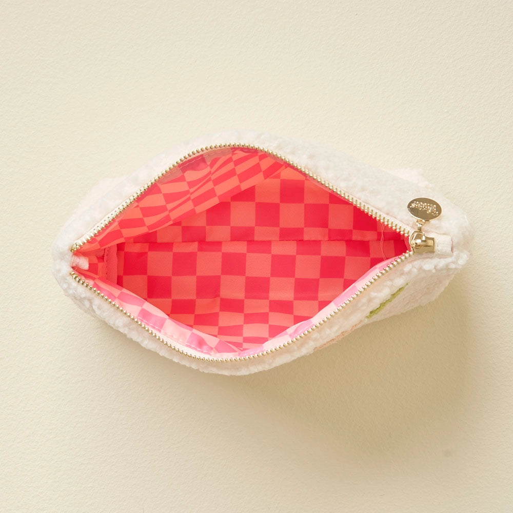 Sherpa Zippered Teddy Pouch - STUFF