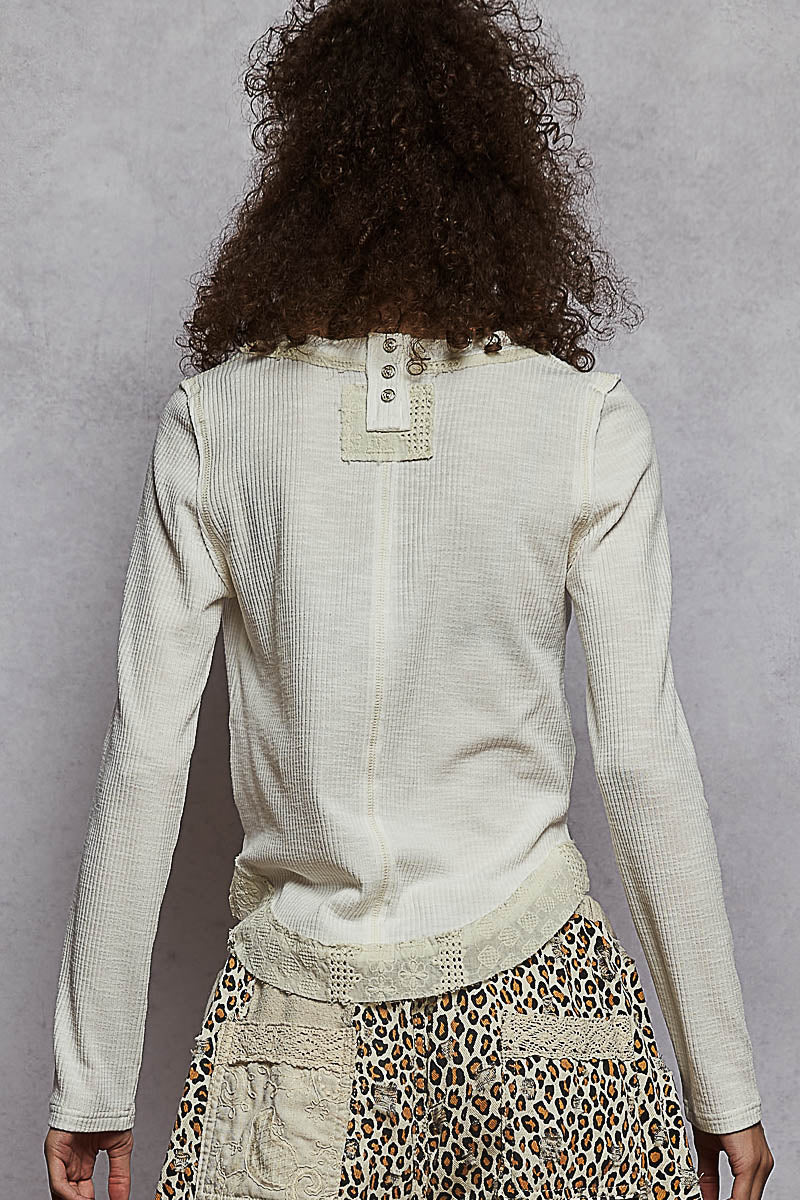 Rib Knit Long Sleeve Top