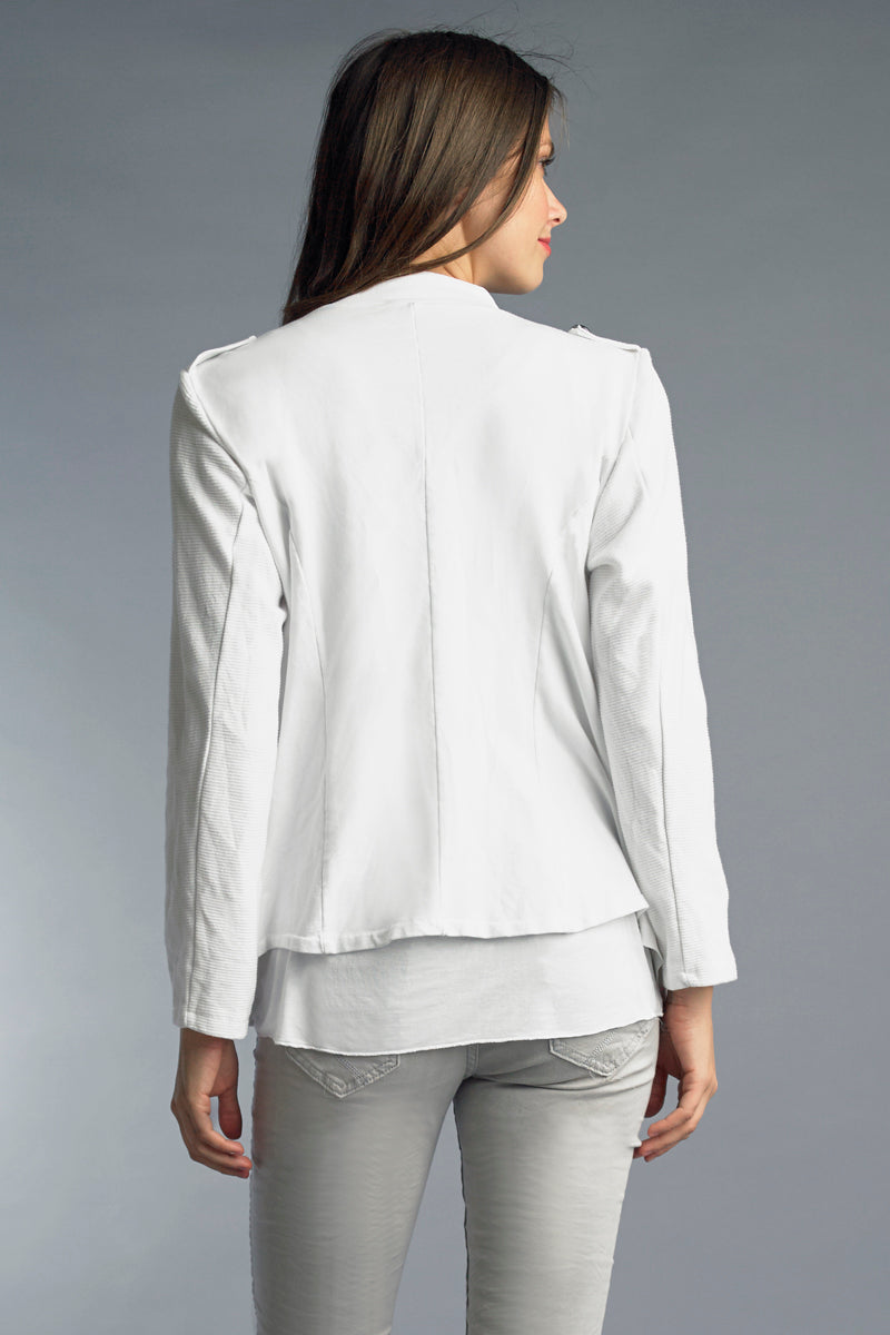 Knit Blazer With Anchor Buttons