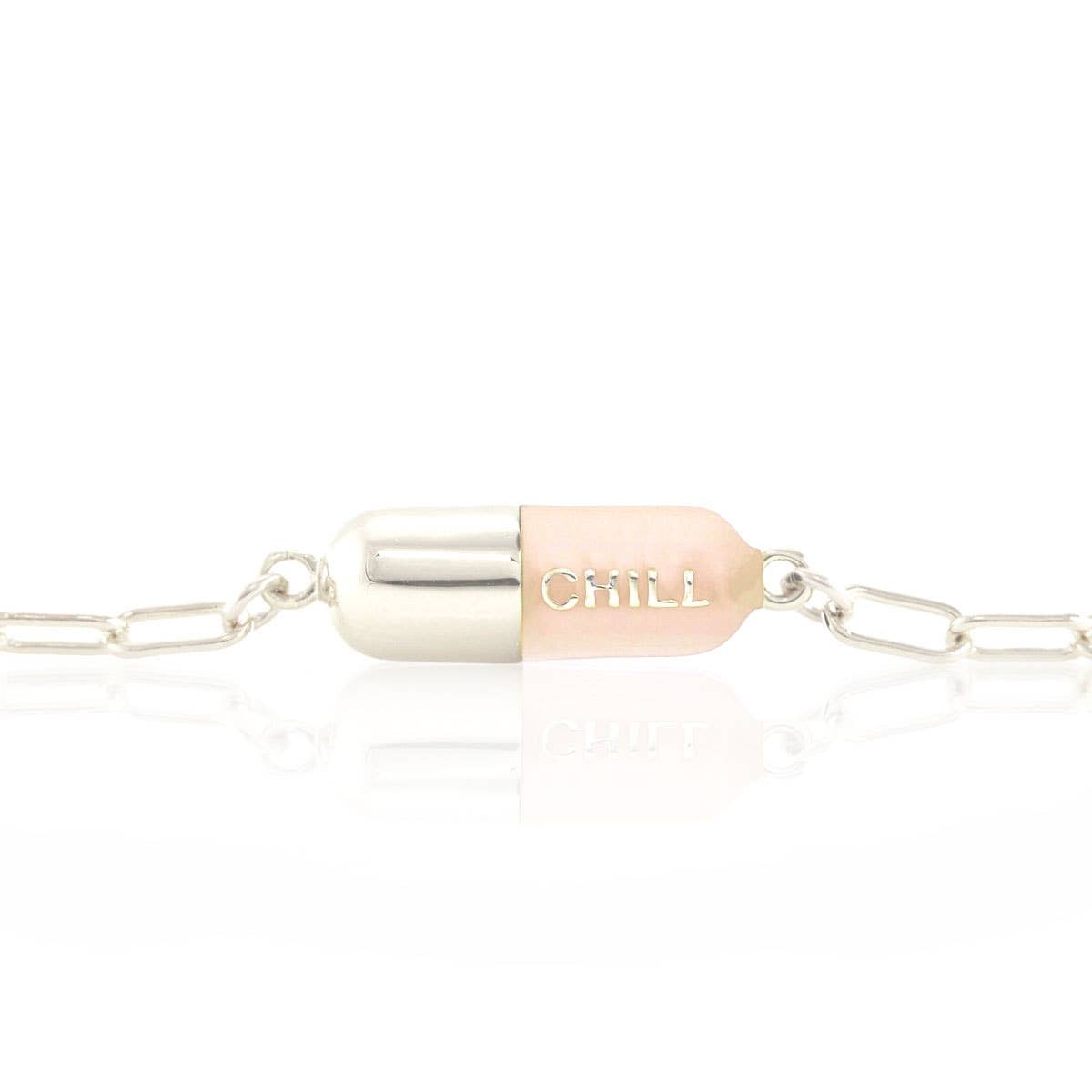 Pink Chill Pill Charm Bracelet