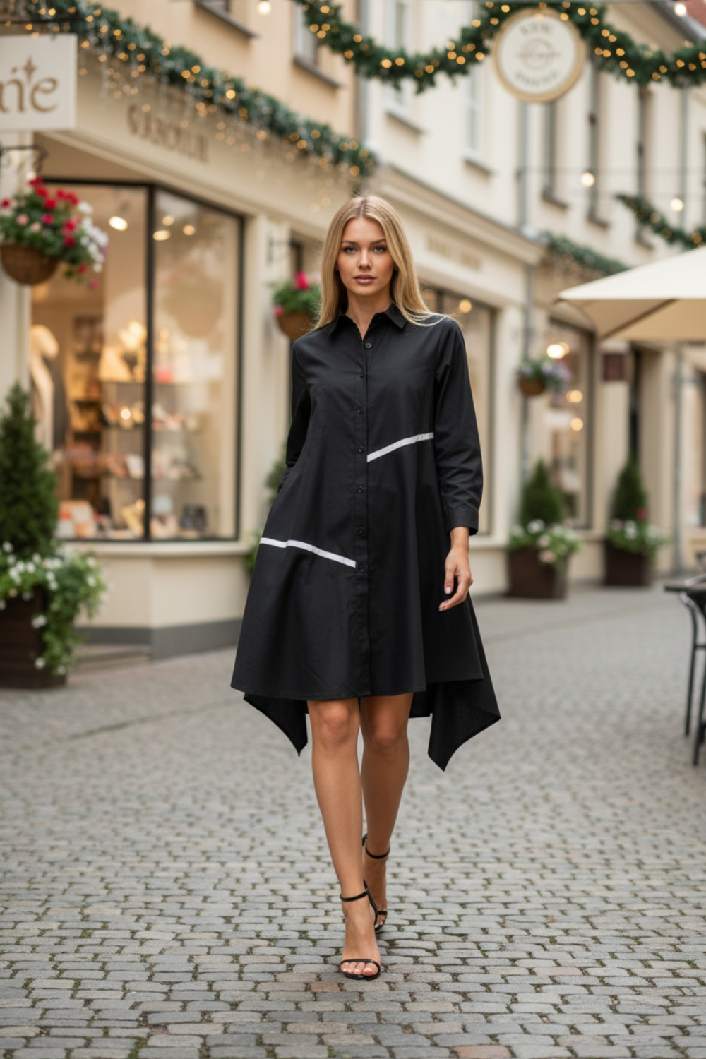 Wrenna Cotton Poplin Tunic Dress