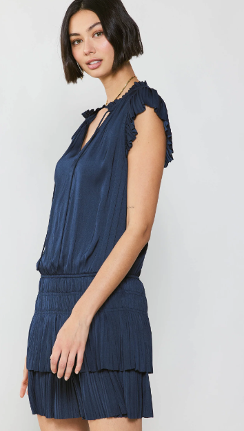 Zoey Pleated Mini Dress