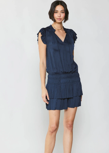 Zoey Pleated Mini Dress
