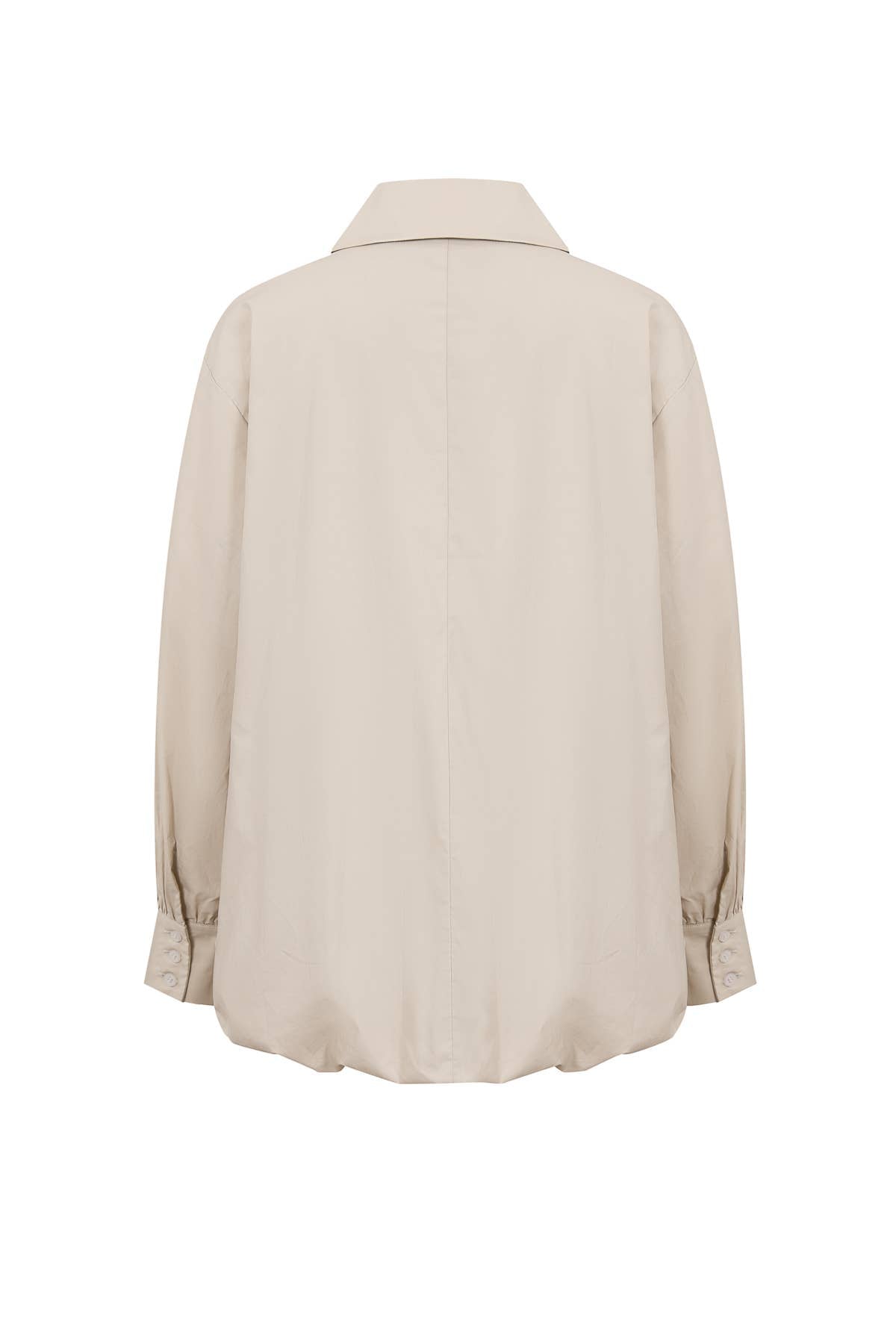 Woven Bubble High Low Shirt