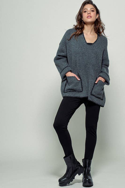 Aura Dark Knit Pullover