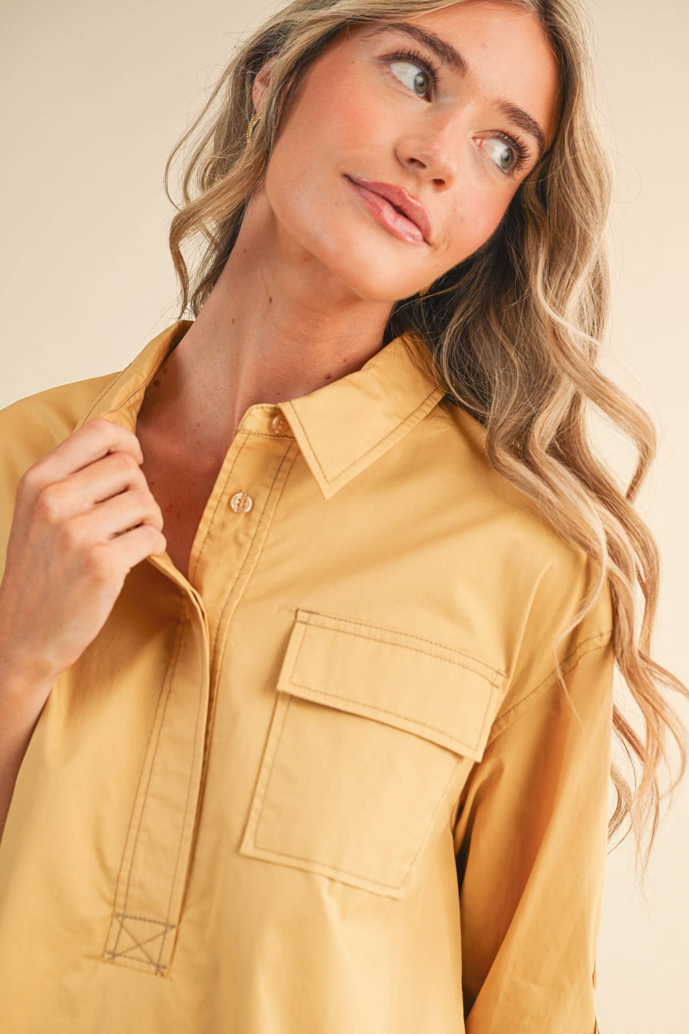 COLLARED DROP WAIST MINI DRESS