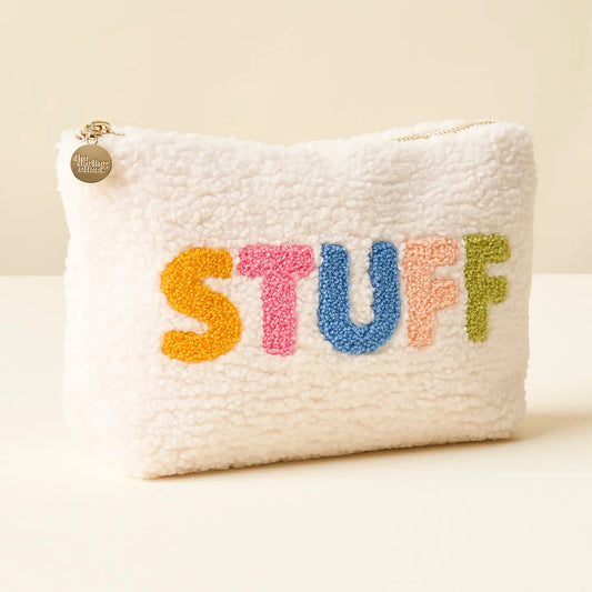 Sherpa Zippered Teddy Pouch - STUFF