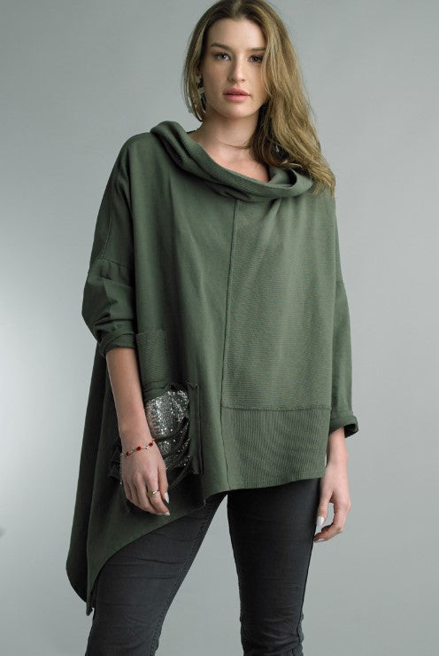 Cowl Neck Hoodie