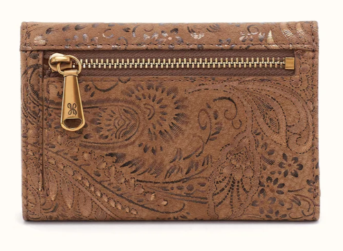 HOBO Jill Trifold Wallet in Mink Folklore