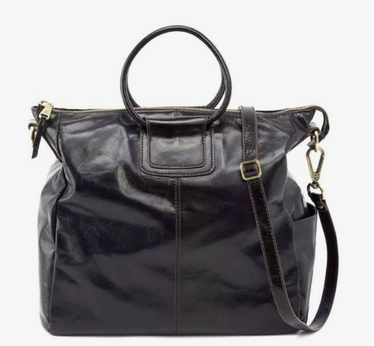 HOBO Sheila Large Satchel, Black Vintage Hide
