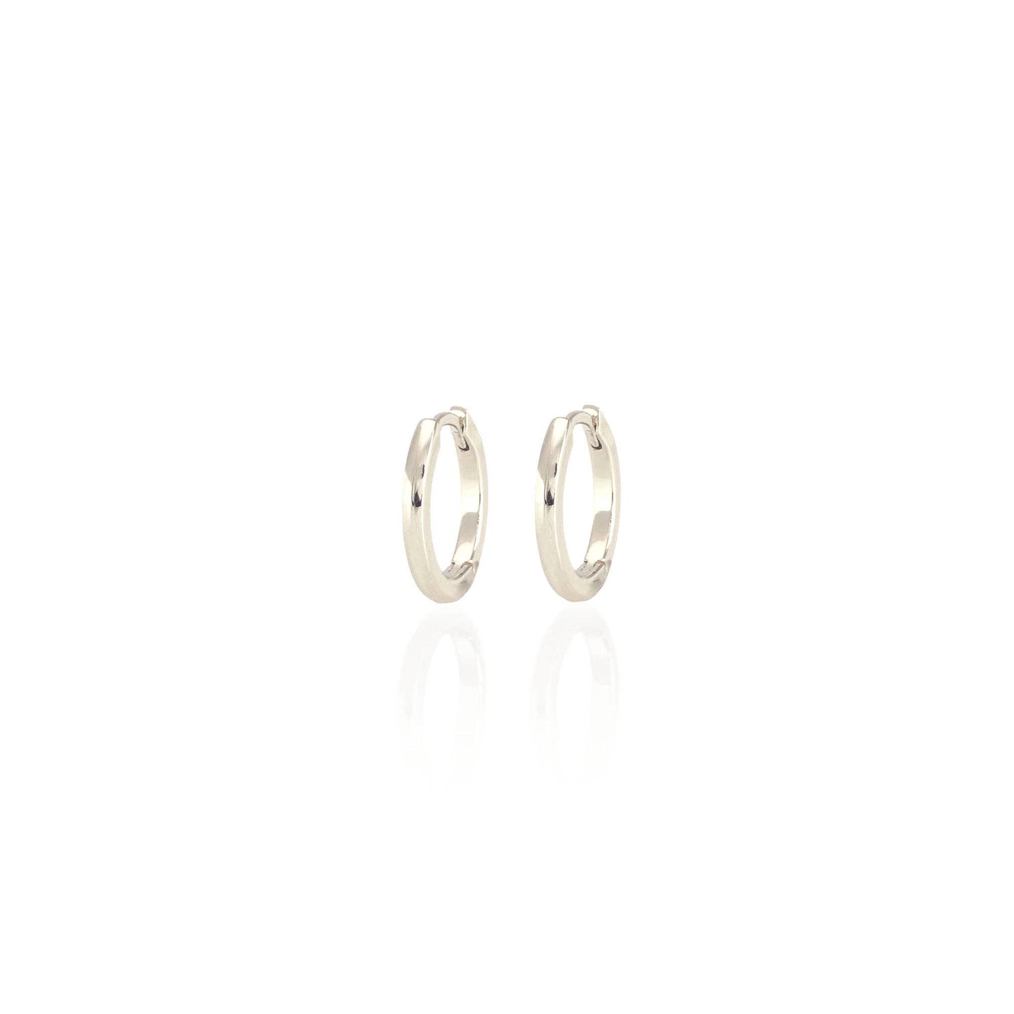 Classic 12mm Hinged Huggie Hoop Earrings