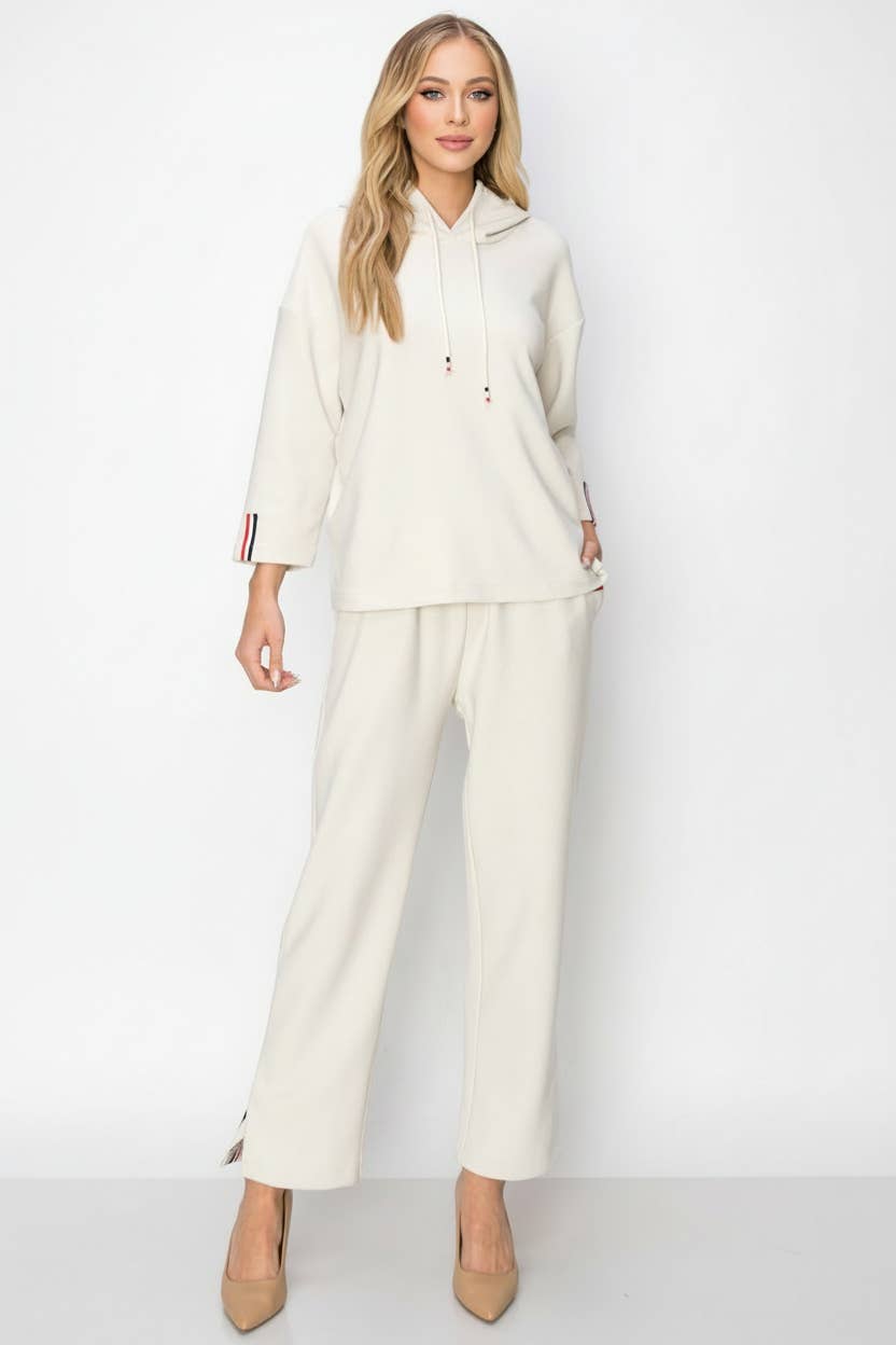 Khloe Knit Crepe Hoodie Top