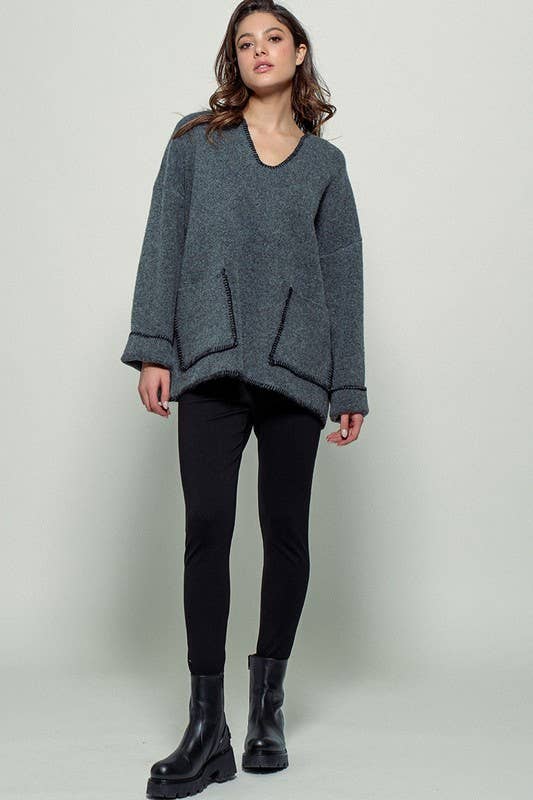 Aura Dark Knit Pullover