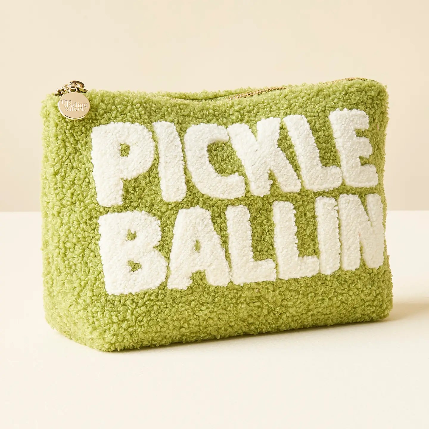 Sherpa Zippered Teddy Pouch - Pickle Ballin