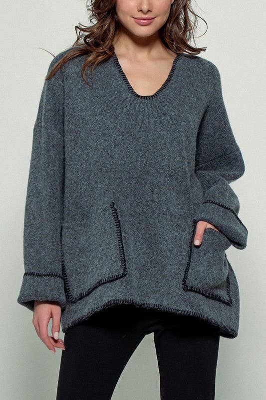 Aura Dark Knit Pullover