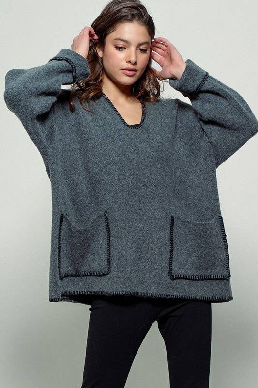 Aura Dark Knit Pullover