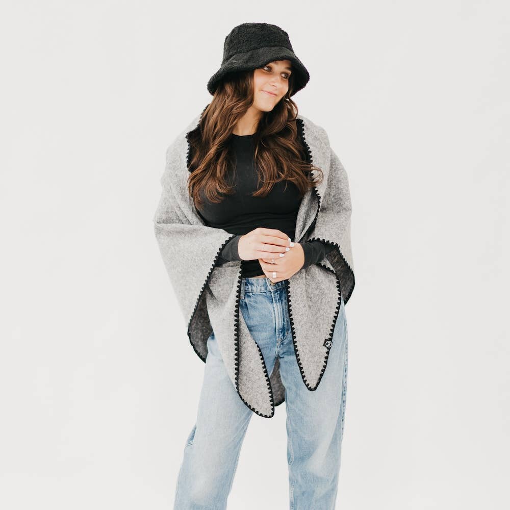 Tilly Triangle Scarf: Gray