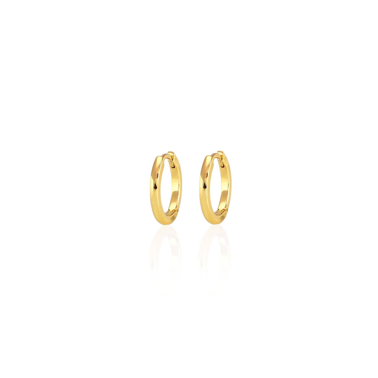 Classic 12mm Hinged Huggie Hoop Earrings