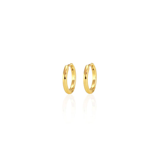 Classic 12mm Hinged Huggie Hoop Earrings