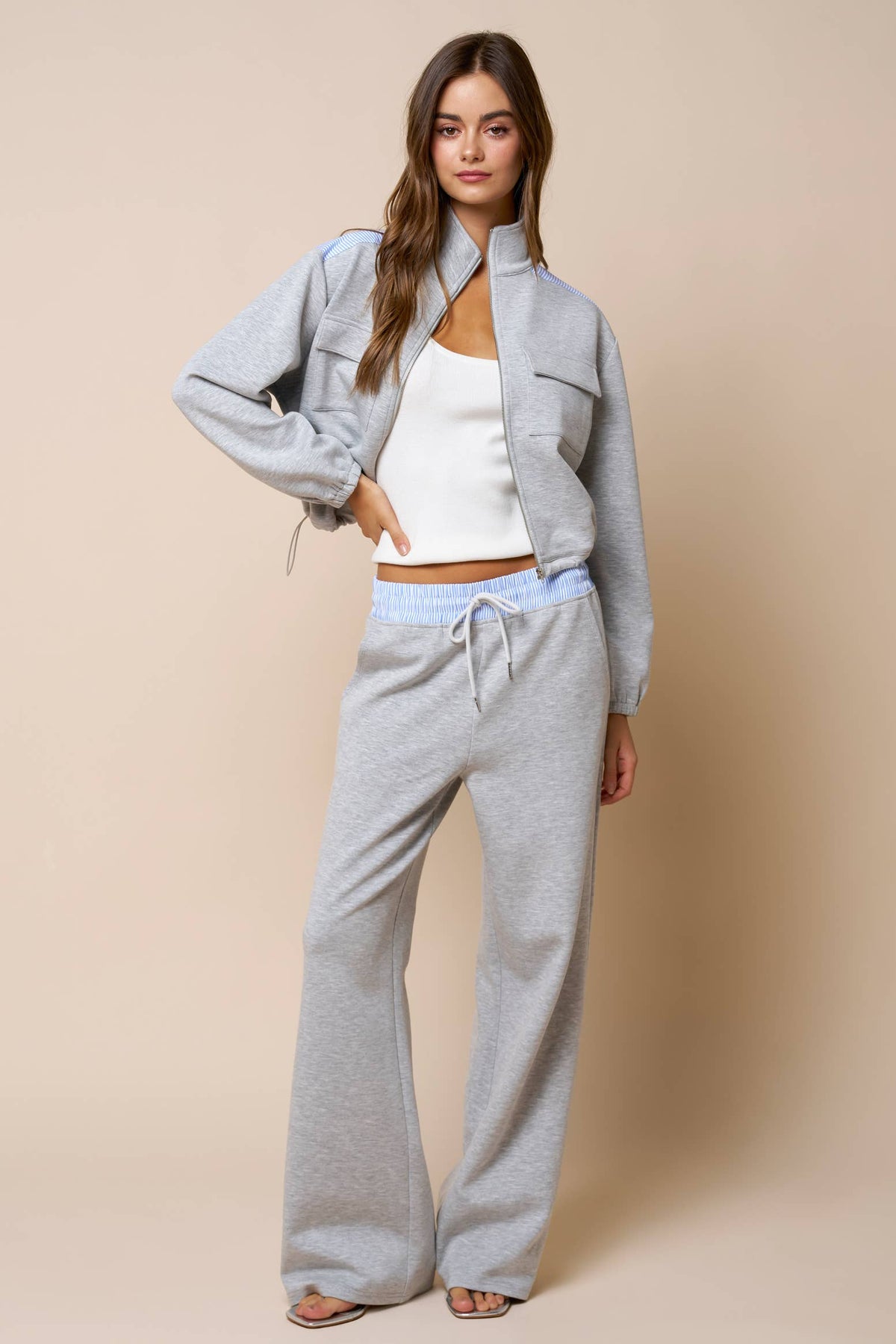 Color Block Straight Leg Sweatpants