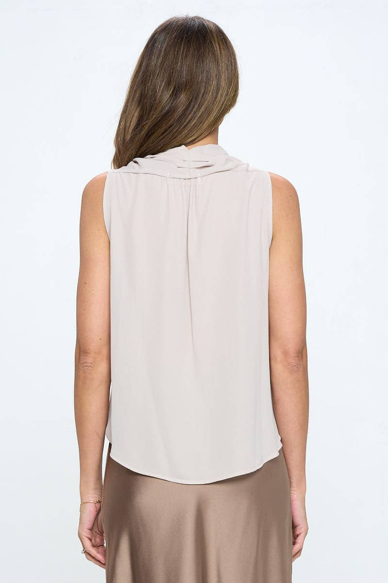 V Neck Sleeveless Blouse