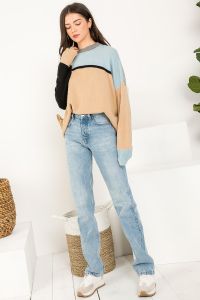 Colorblocked Pullover Sweater